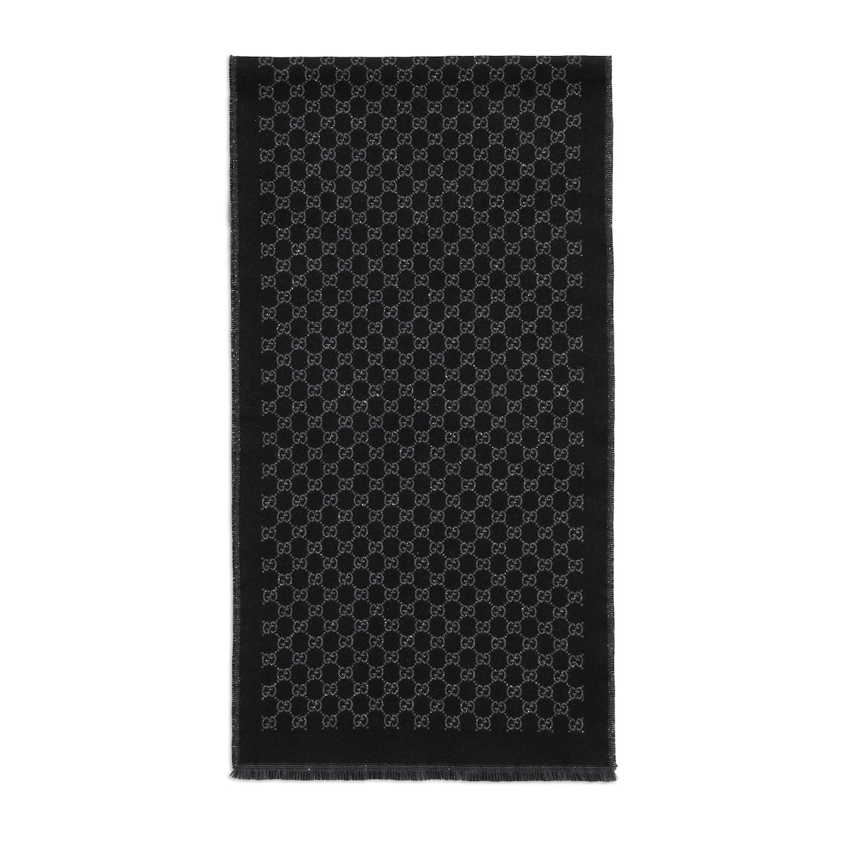 Gucci GG Wool Viscose Lamé Scarf