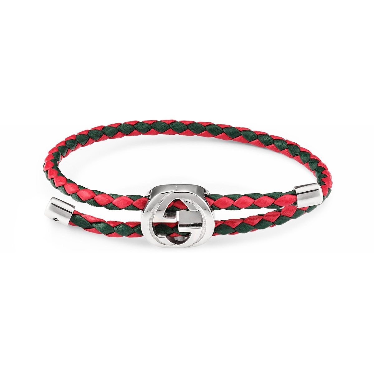 Braided Leather Bracelet With Web