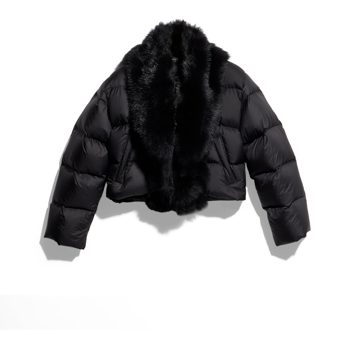 Padded Polyester Jacket With Shearling
