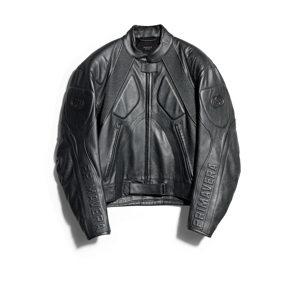 Gucci Grainy Laminated Bull Leather Jacket