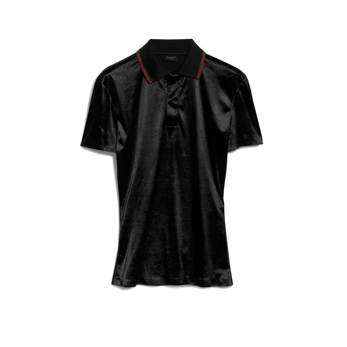 Gucci Stretch Satin Jersey Polo Shirt