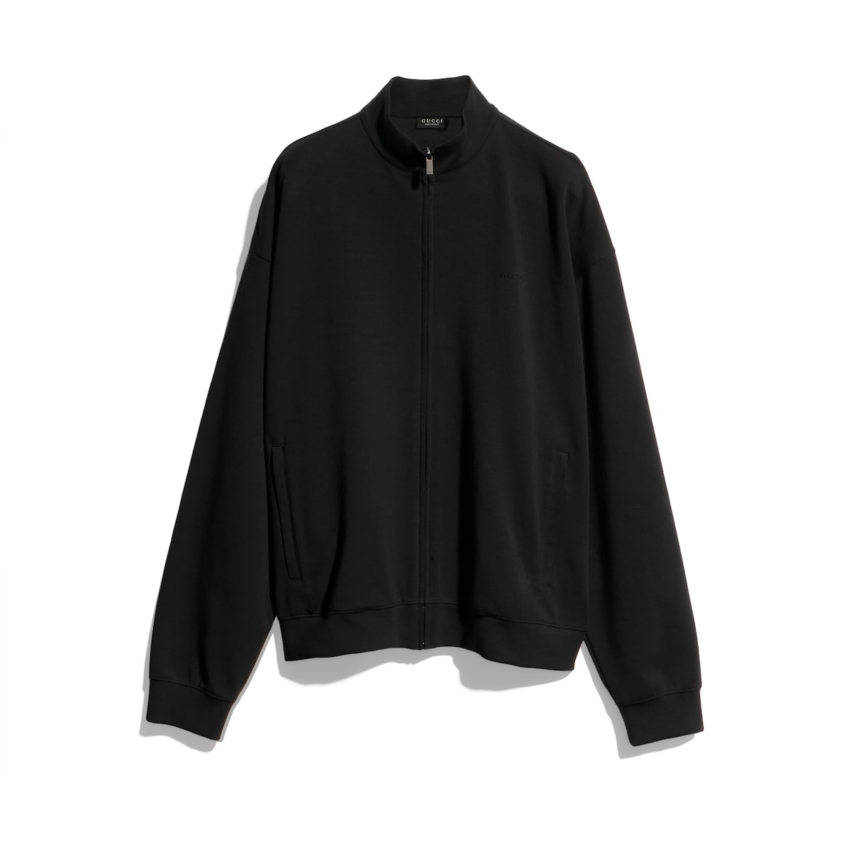 Gucci Cotton Jersey Zip Jacket With Embroidery