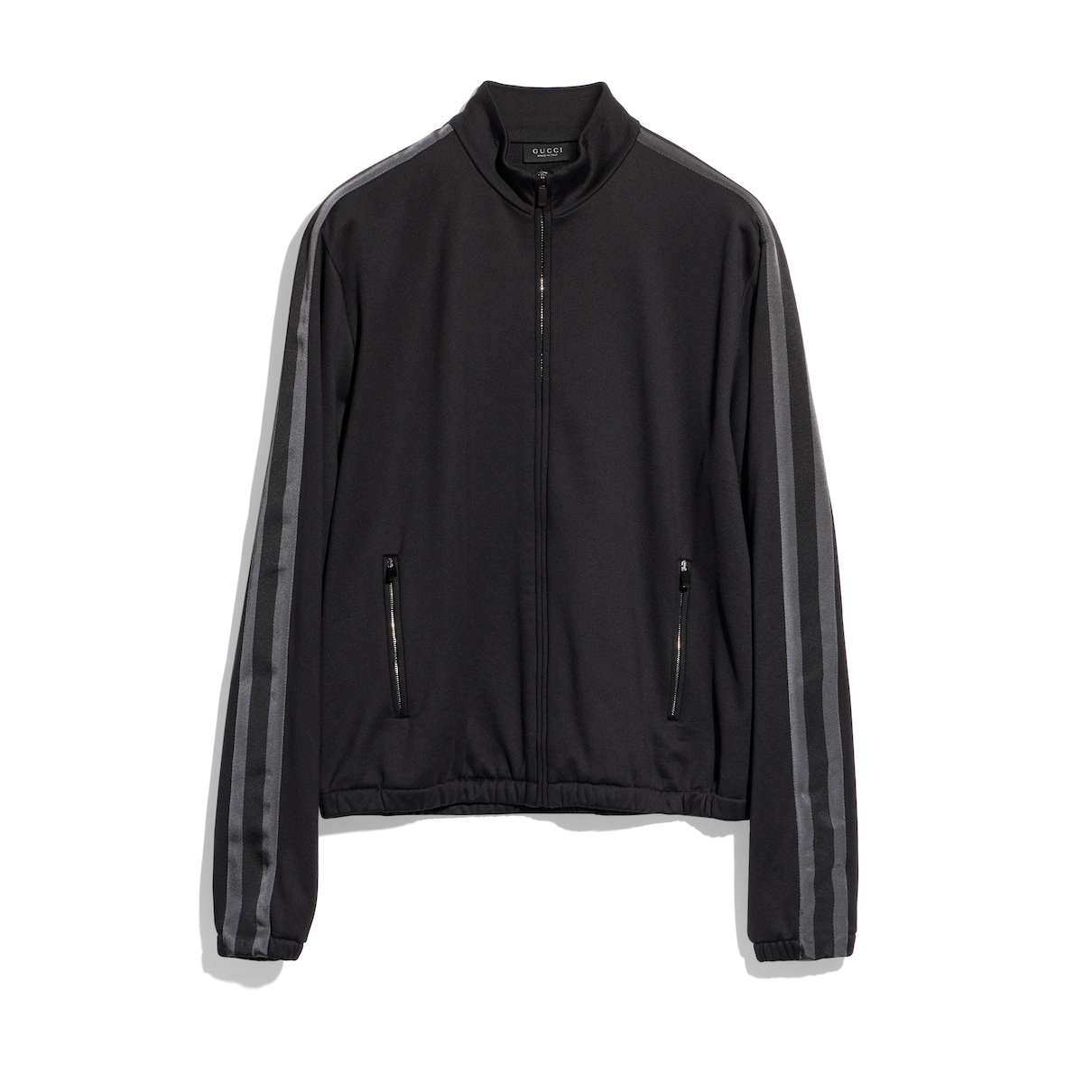Gucci Cotton Jersey Zip Jacket With Muted Web