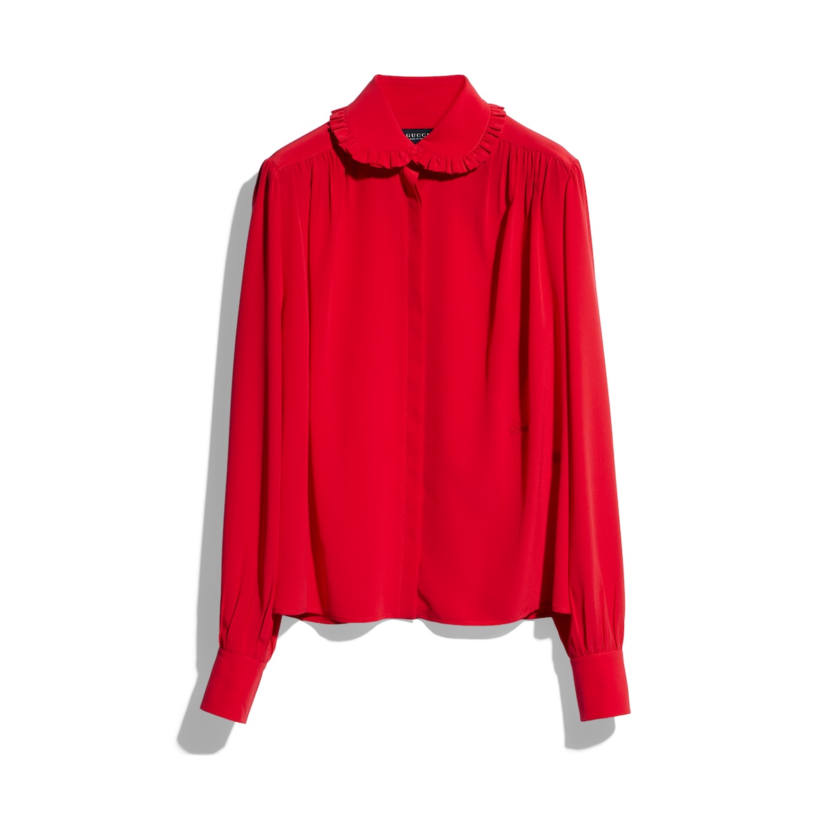Gucci Silk Crêpe De Chine Shirt With Embroidery