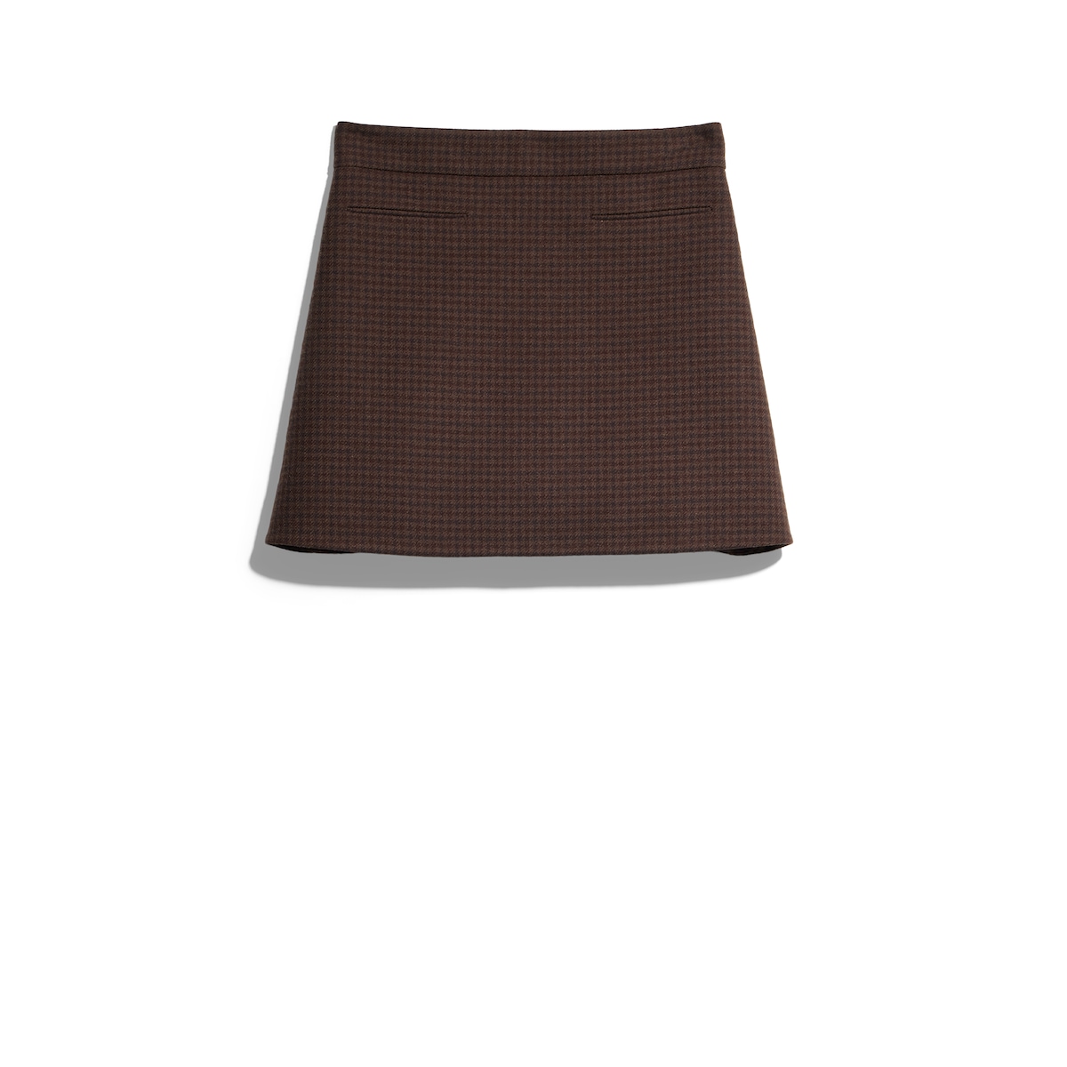Gingham Wool Mini Skirt
