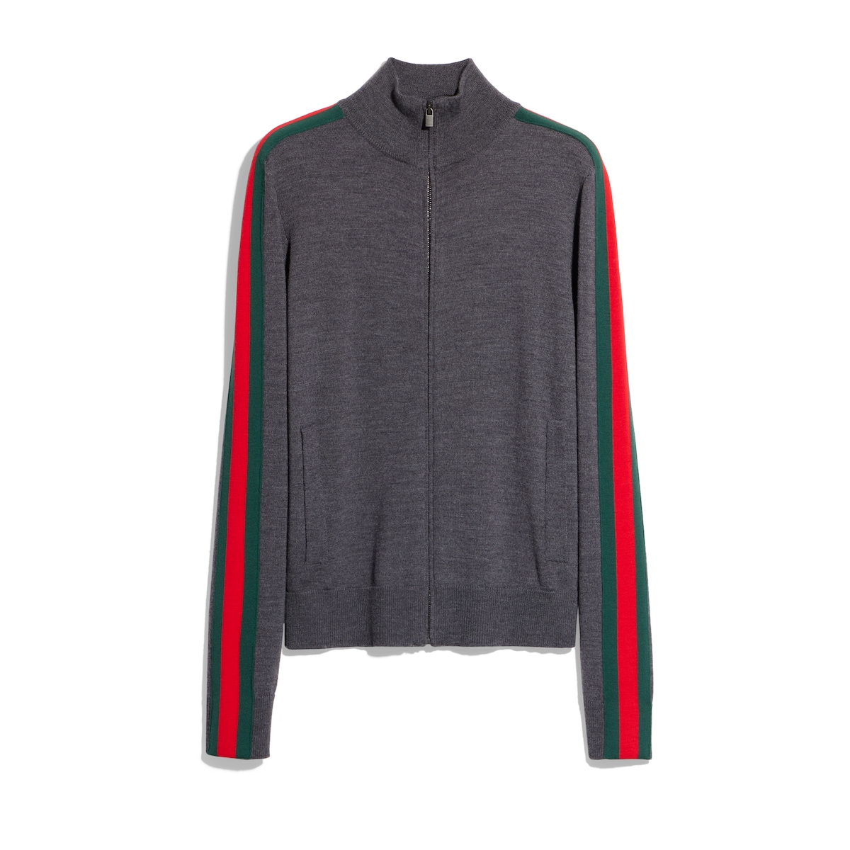 Gucci Fine Wool Zip Jacket With Web