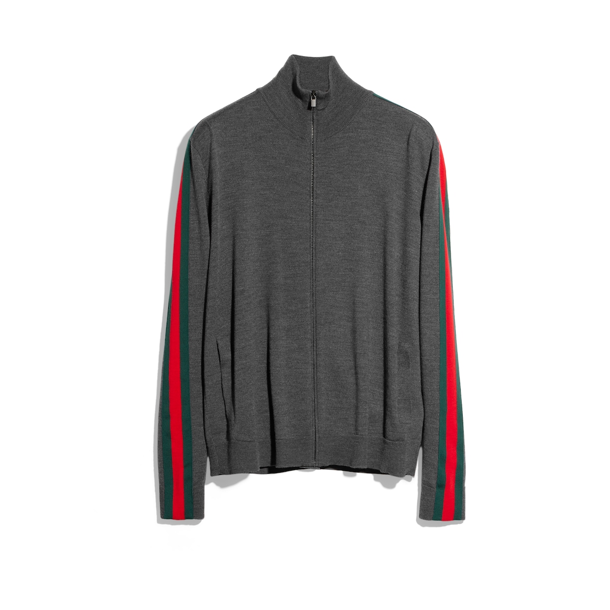 Gucci Fine Wool Zip Jacket With Web