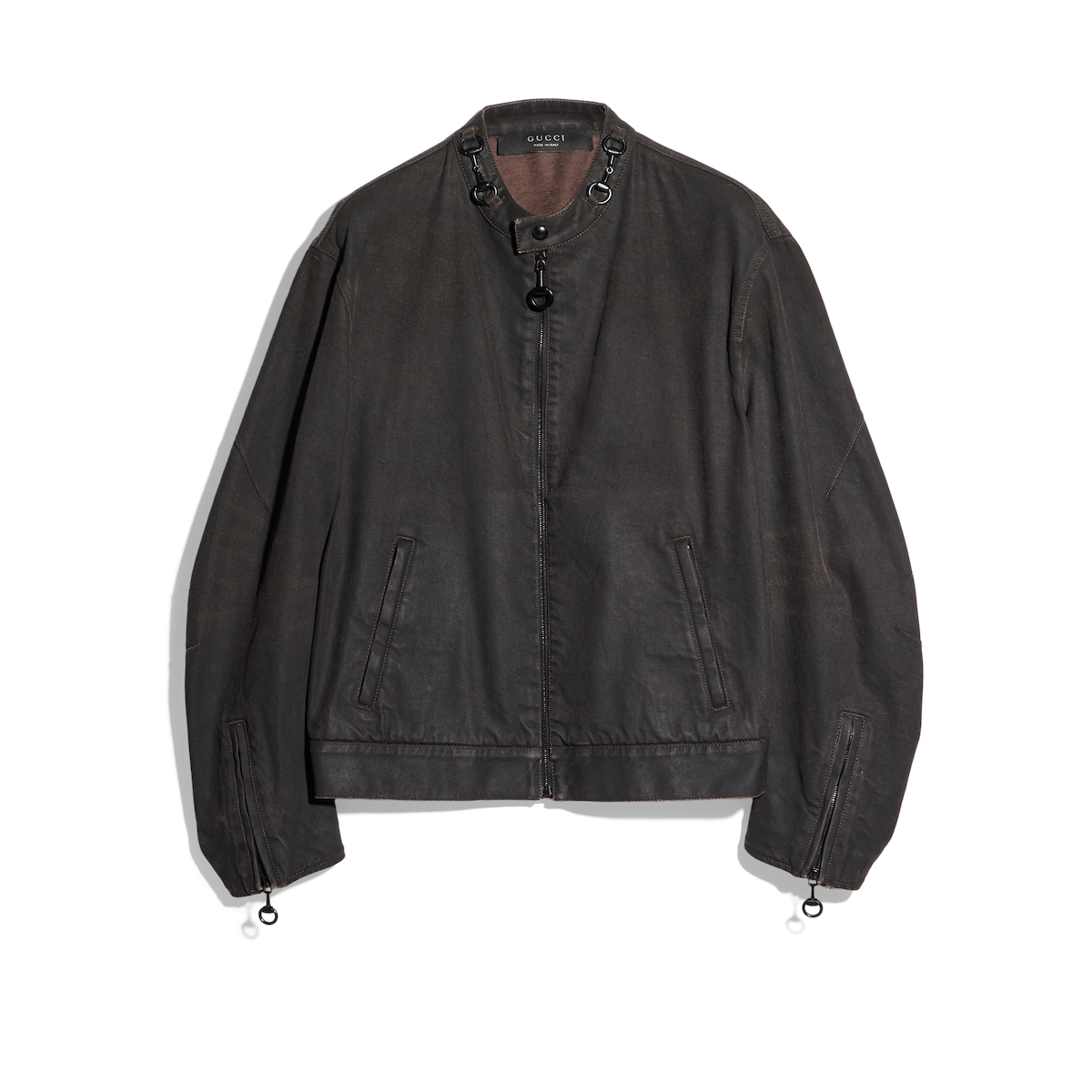 Gucci Cotton Viscose Denim Jacket With Horsebit