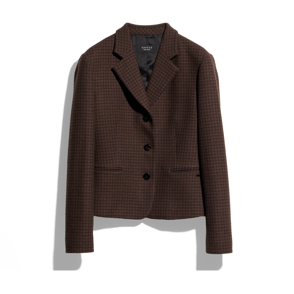Gucci Gingham Wool Jacket With Tag