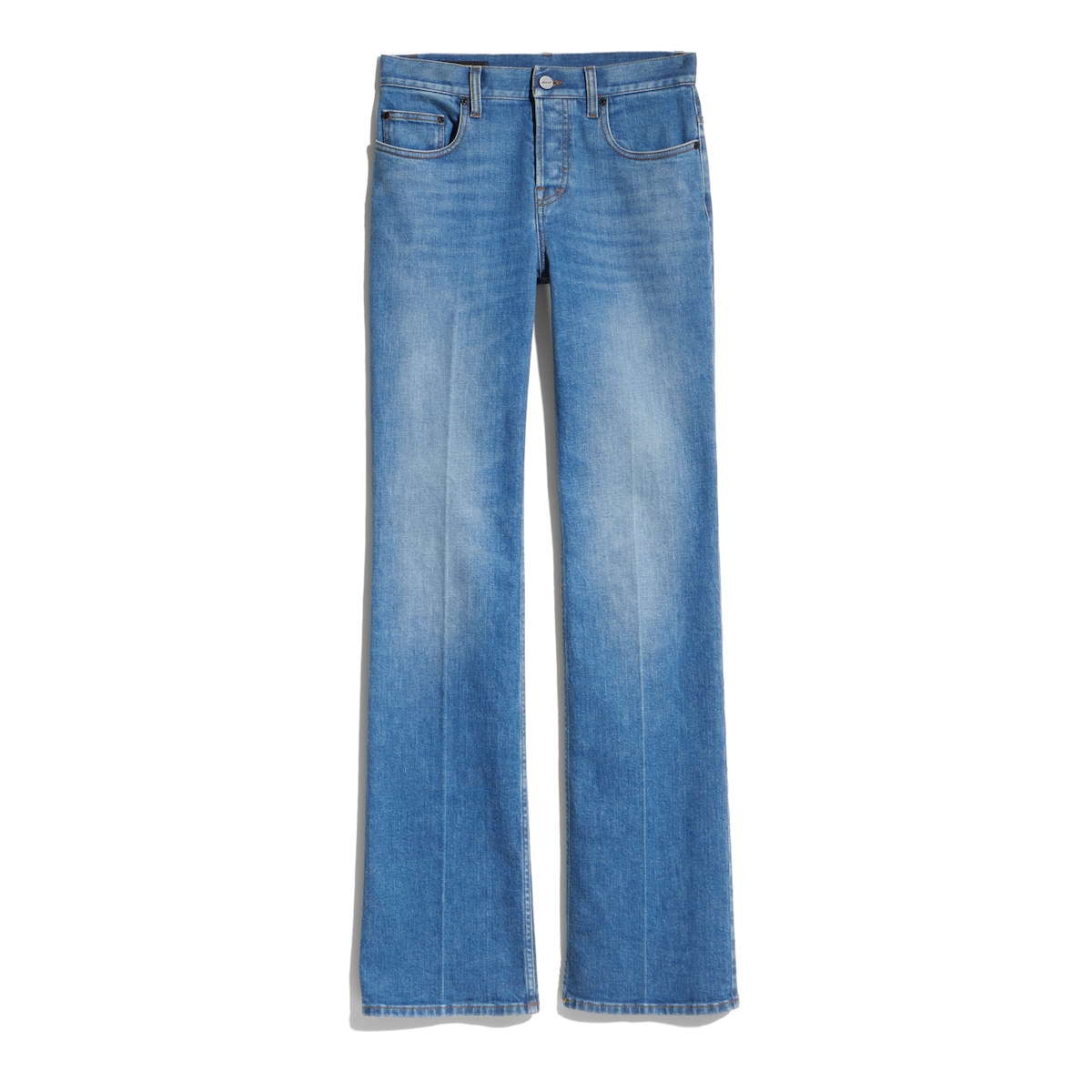 Flared Stretch Cotton Denim Pants Flared Stretch Cotton Denim Pants