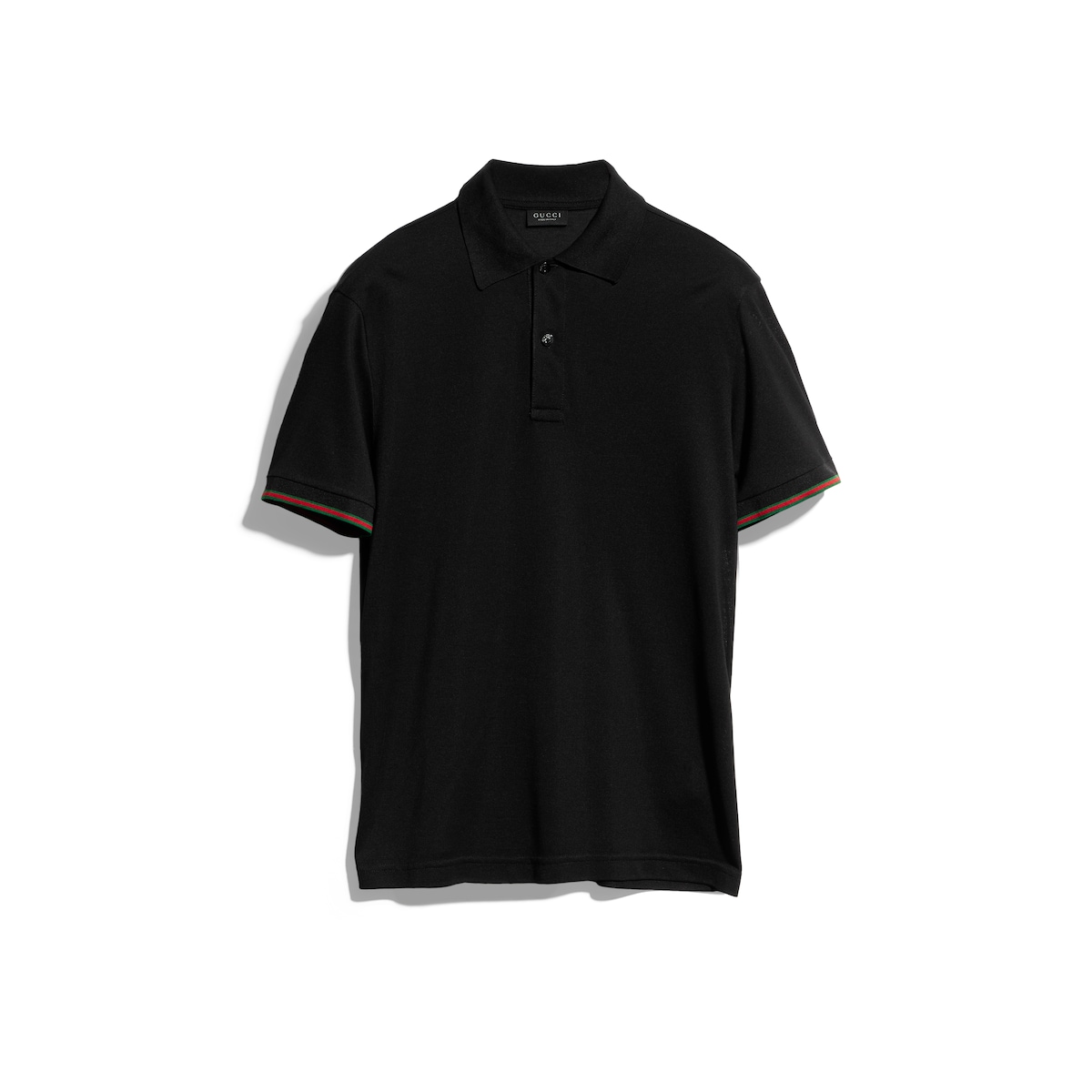 Gucci Silk Jersey Polo Shirt With Web