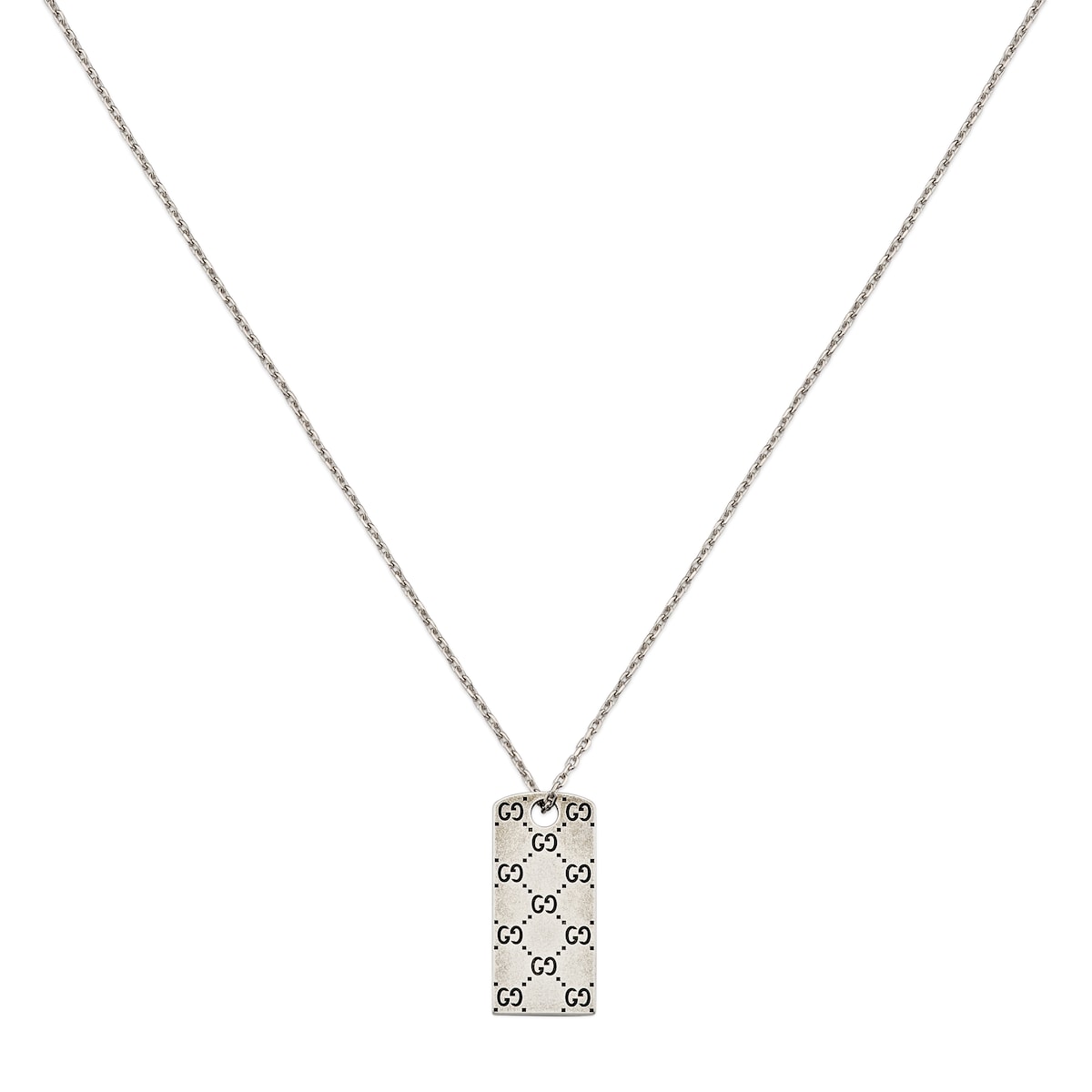 Gucci Signature Pendant Tag Necklace