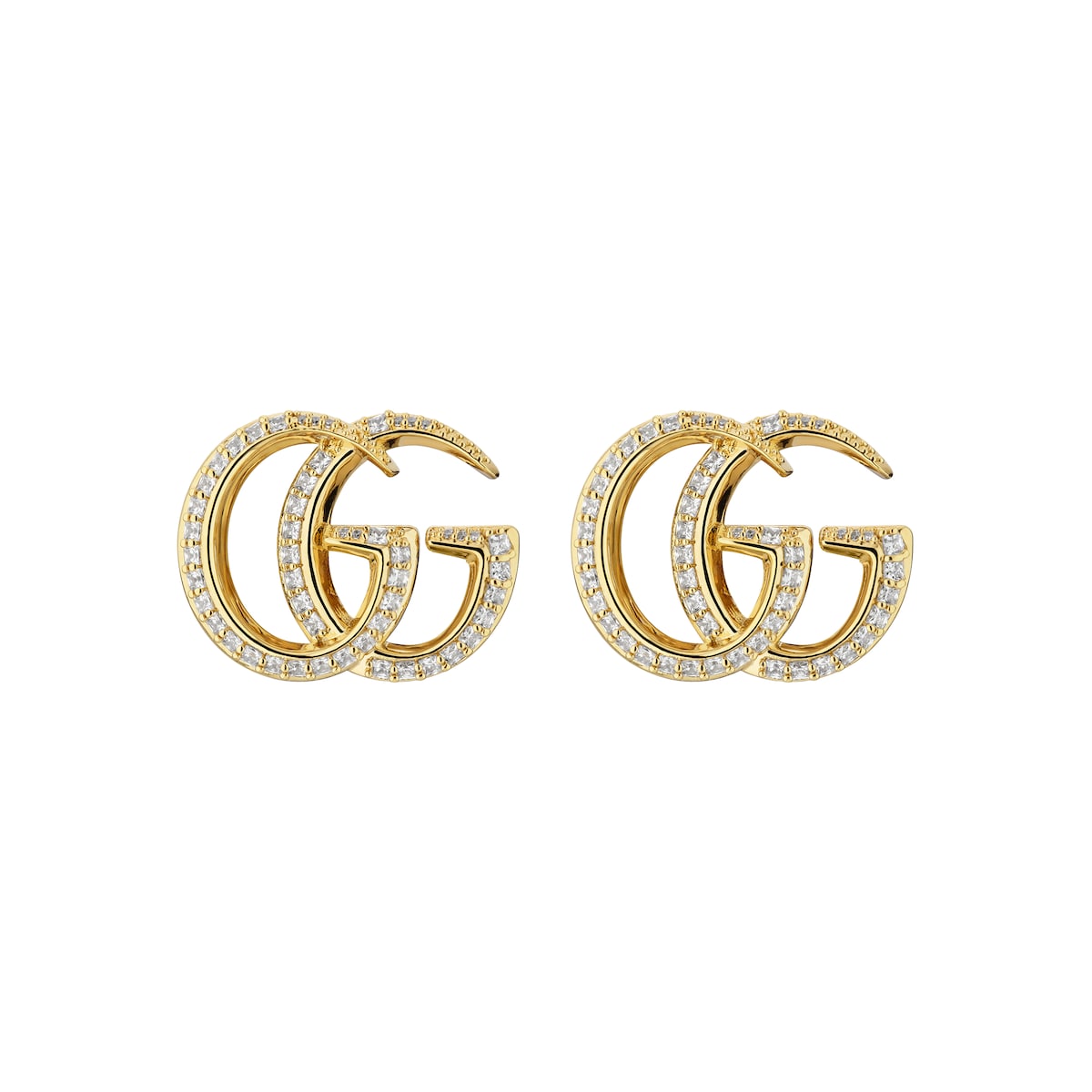 Gucci GG Marmont Crystal Stud Earrings