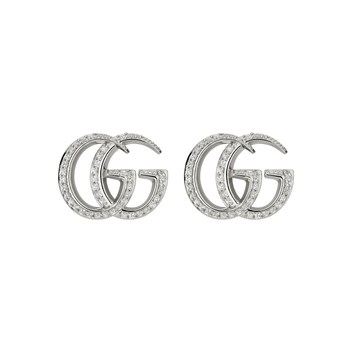 Gucci GG Marmont Crystal Stud Earrings