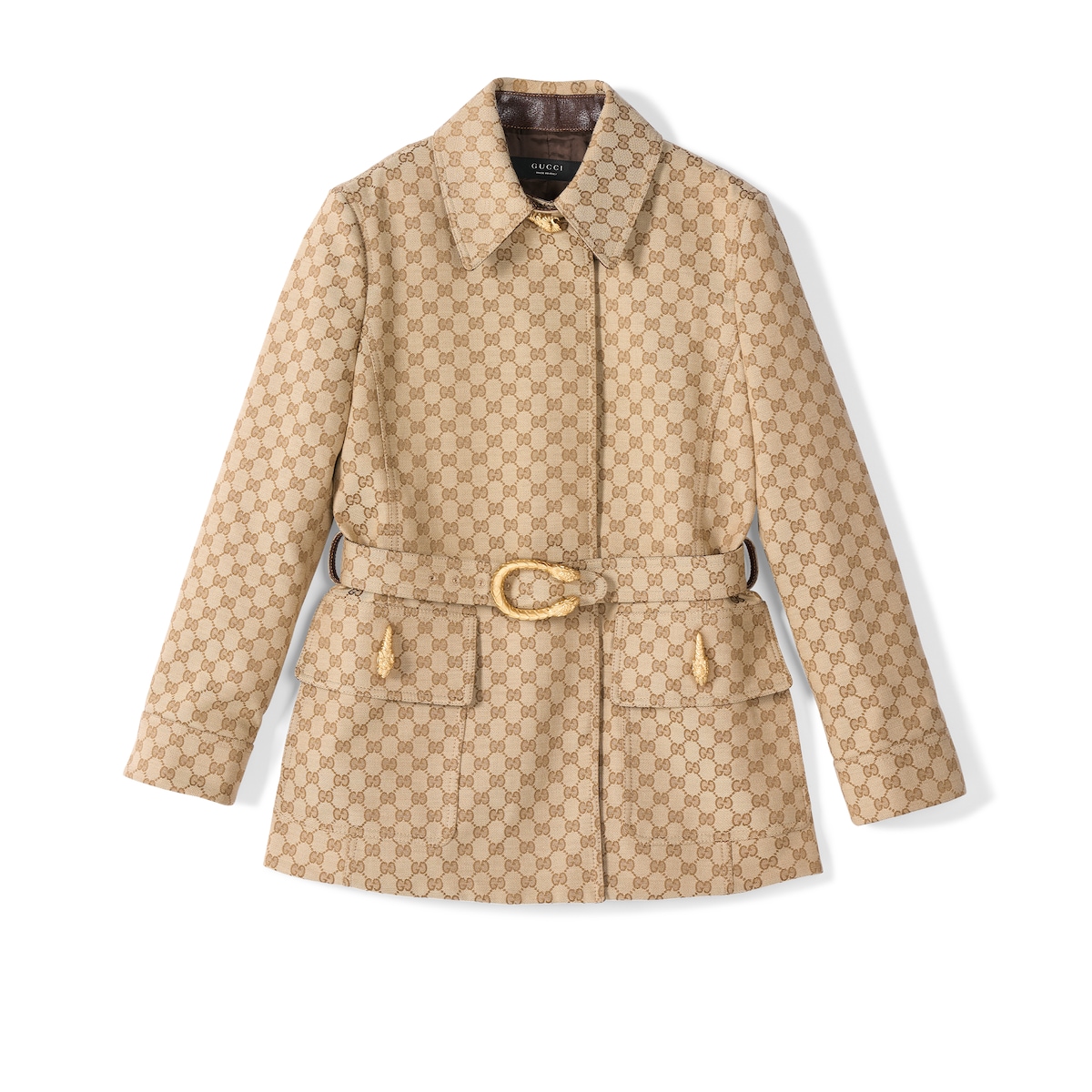GG Cotton Canvas Fabric Coat