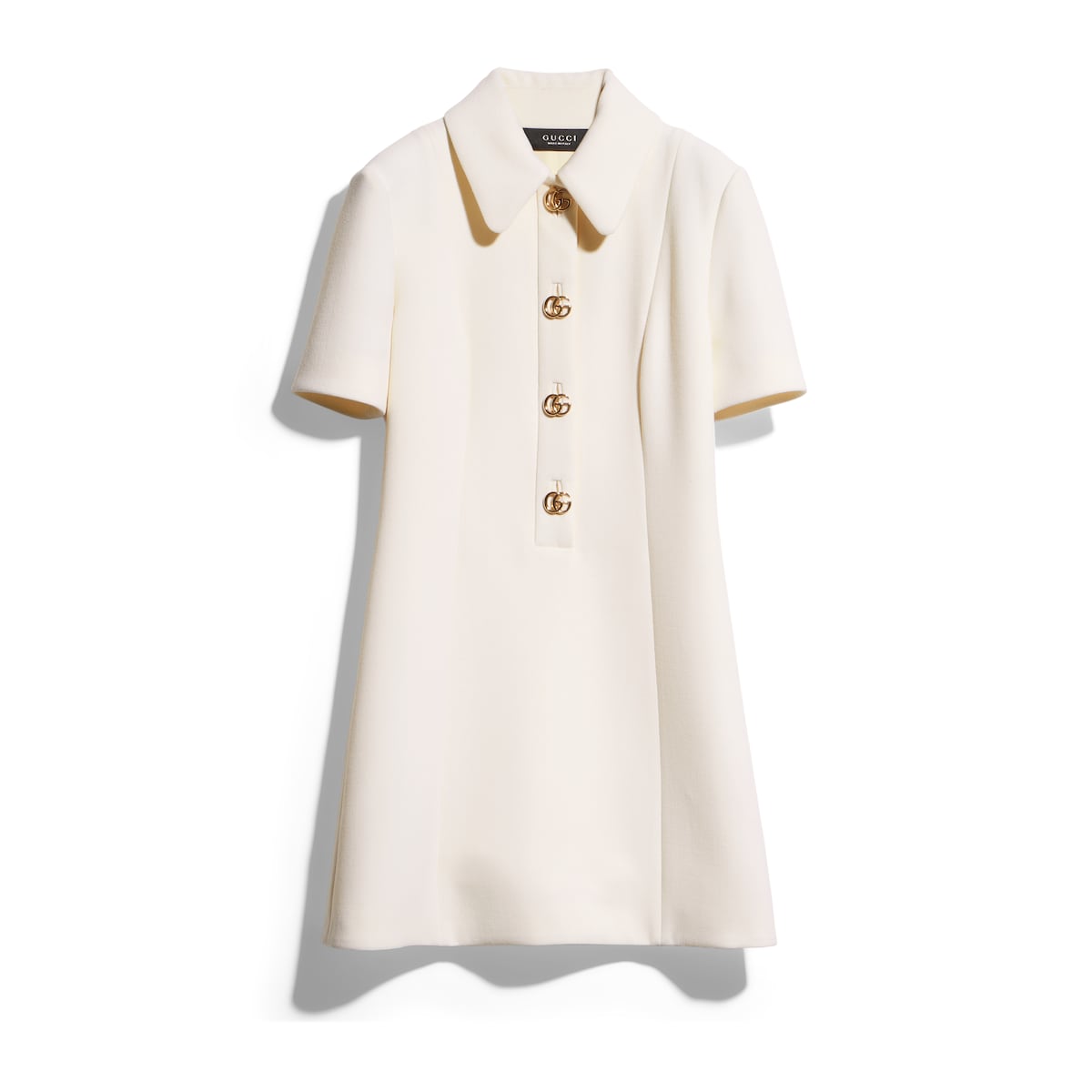 Gucci Crêpe Wool Dress With Double G Button