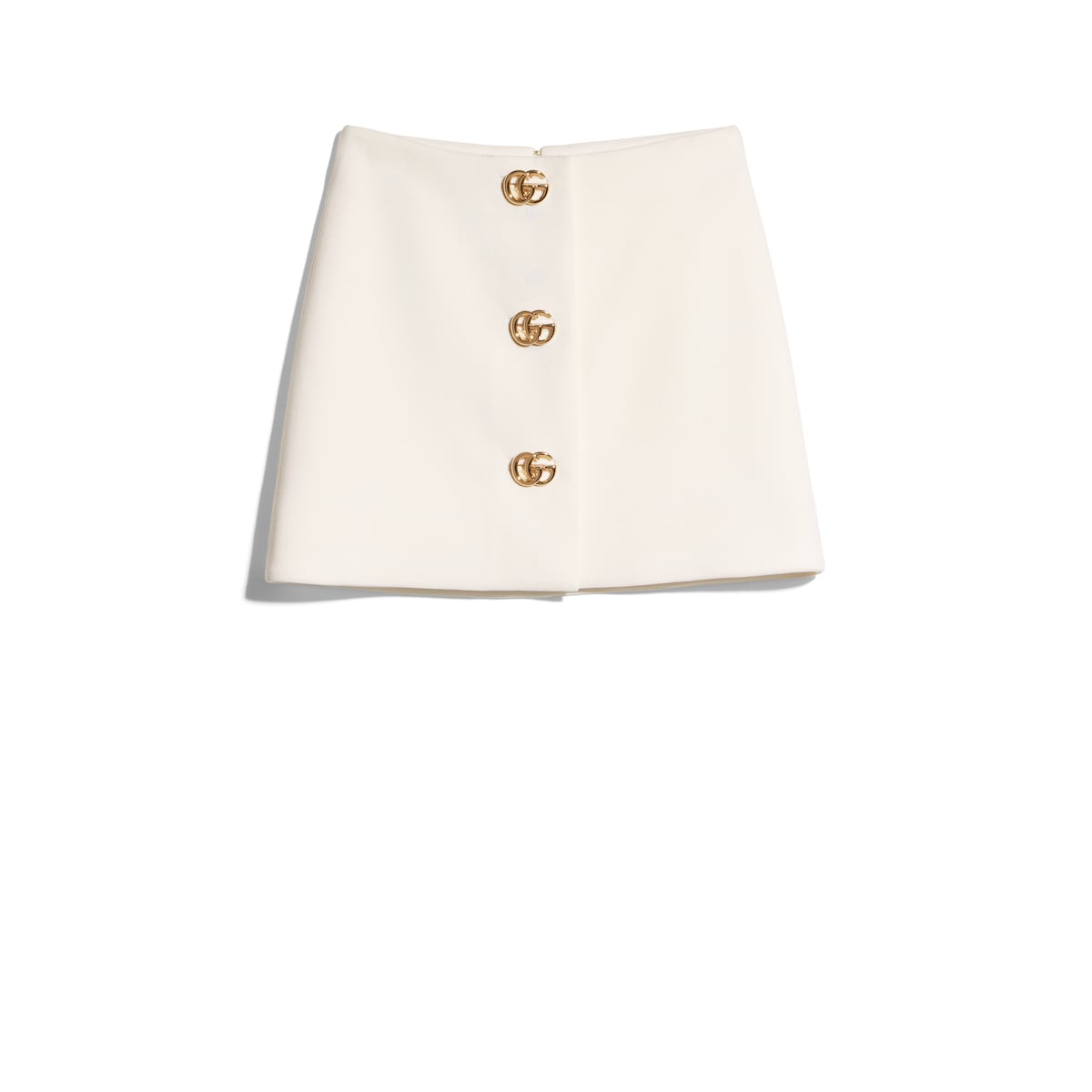 Crêpe Wool Skirt With Double G Button Crêpe Wool Skirt With Double G Button