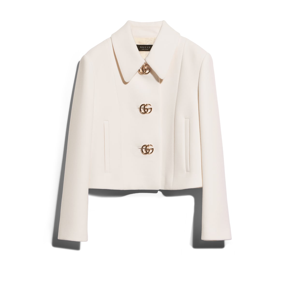 Crêpe Wool Jacket With Double G Button Crêpe Wool Jacket With Double G Button