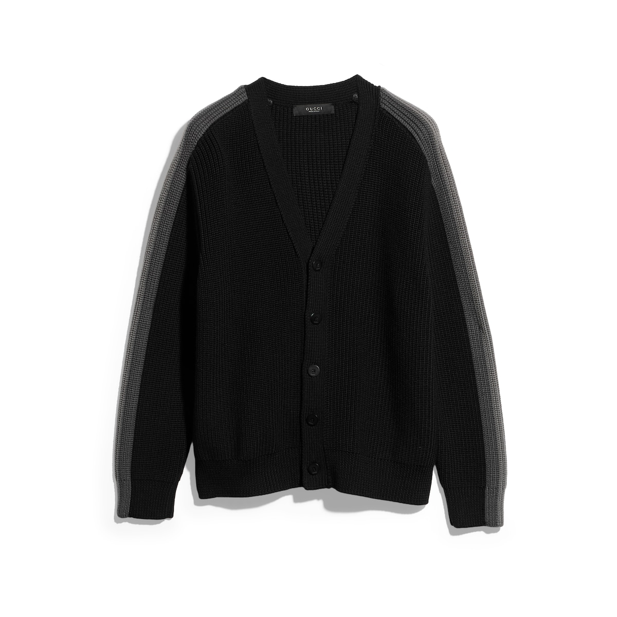 Gucci Rib Wool Cardigan With Muted Web