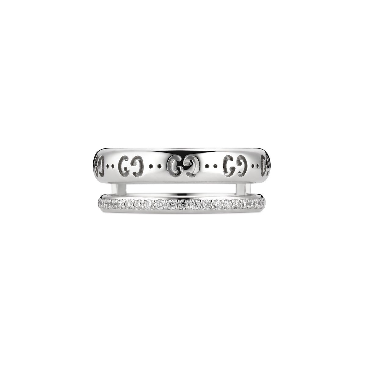 Gucci Icon 18k Diamond GG Ring