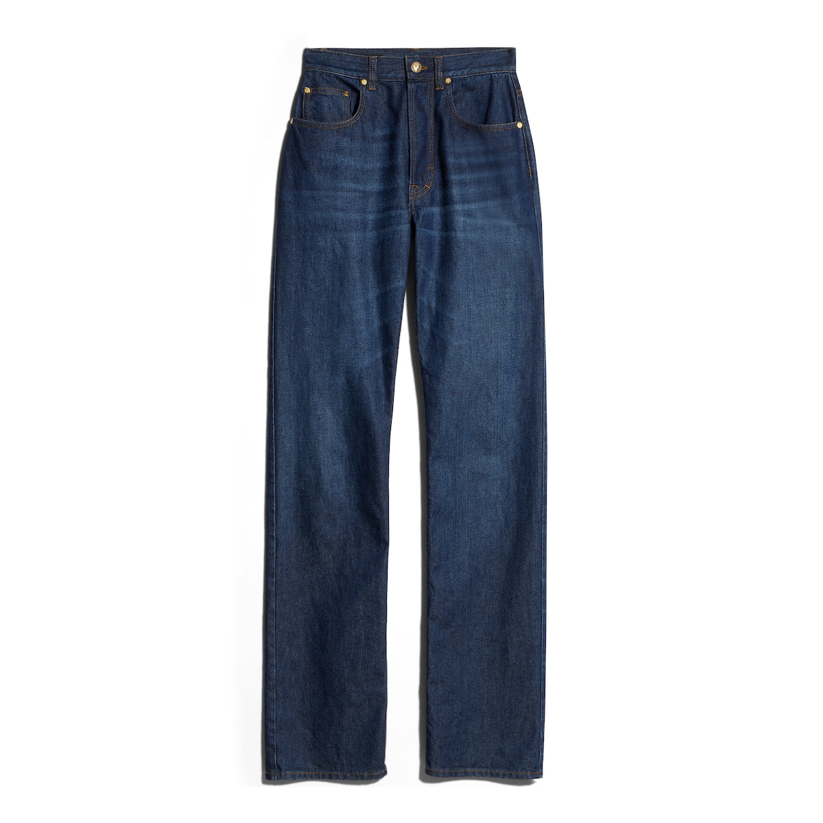 Gucci Cotton Denim Pants With Embroidery