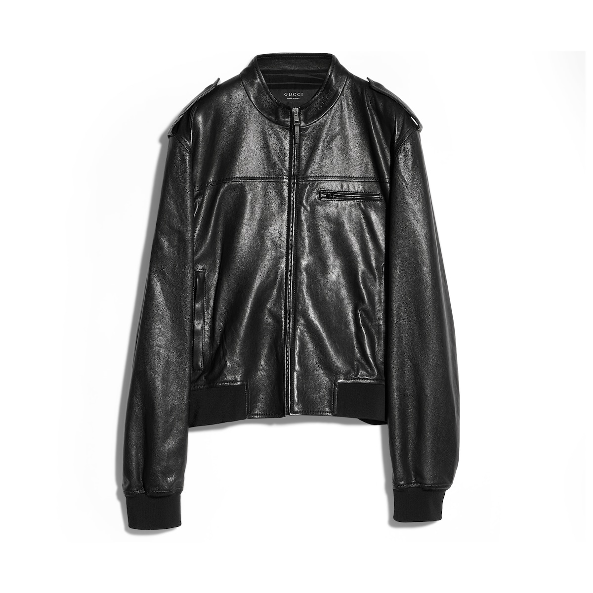 Grainy Nappa Leather Bomber Jacket Grainy Nappa Leather Bomber Jacket