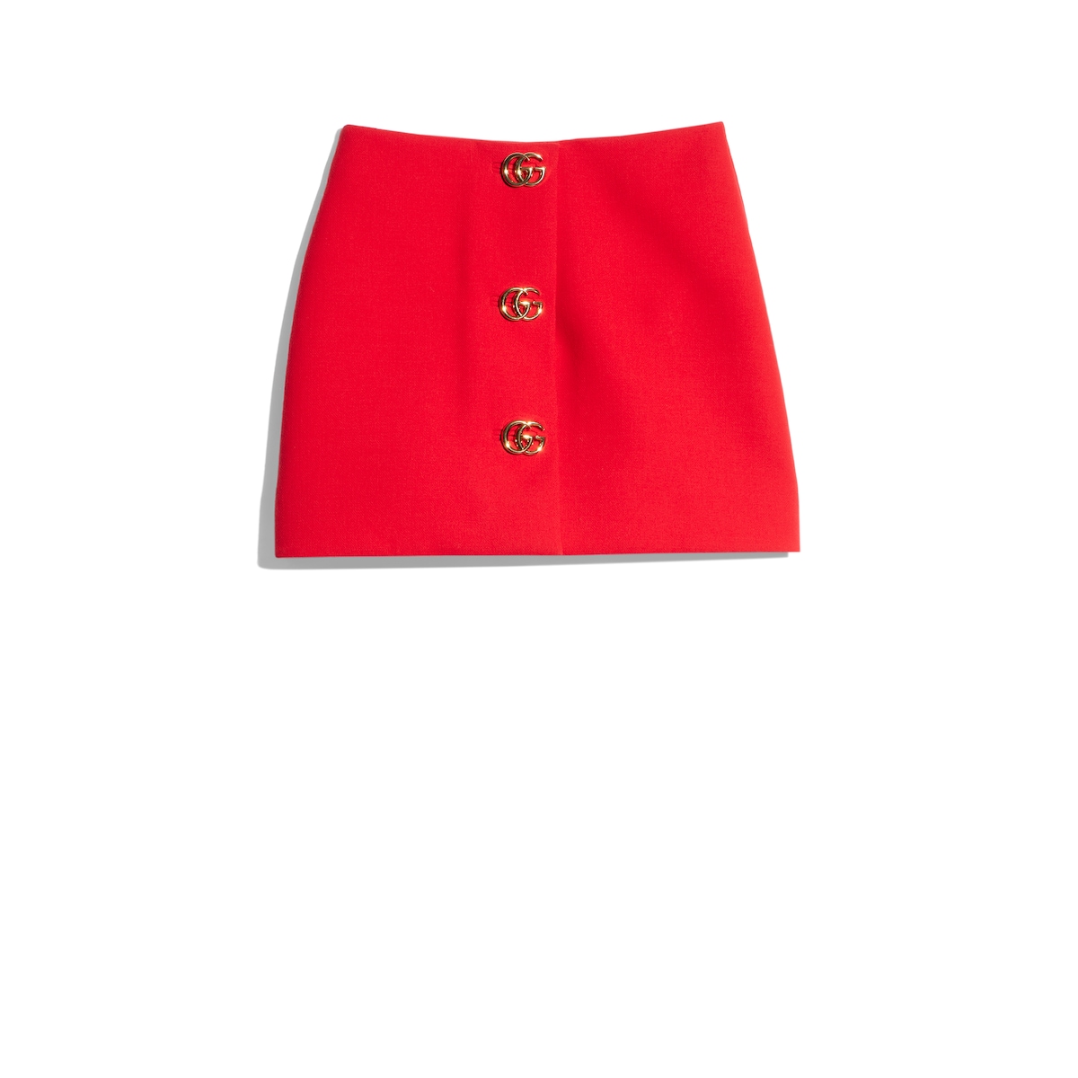 Crêpe Wool Skirt With Double G Button Crêpe Wool Skirt With Double G Button