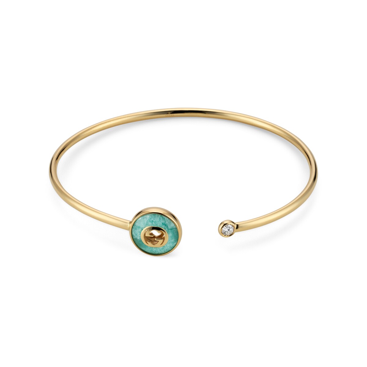 Gucci Interlocking 18k Bangle Bracelet