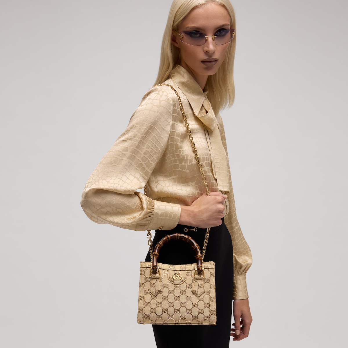 Gucci Diana Crystal Small Tote Bag | Thumbnail 3