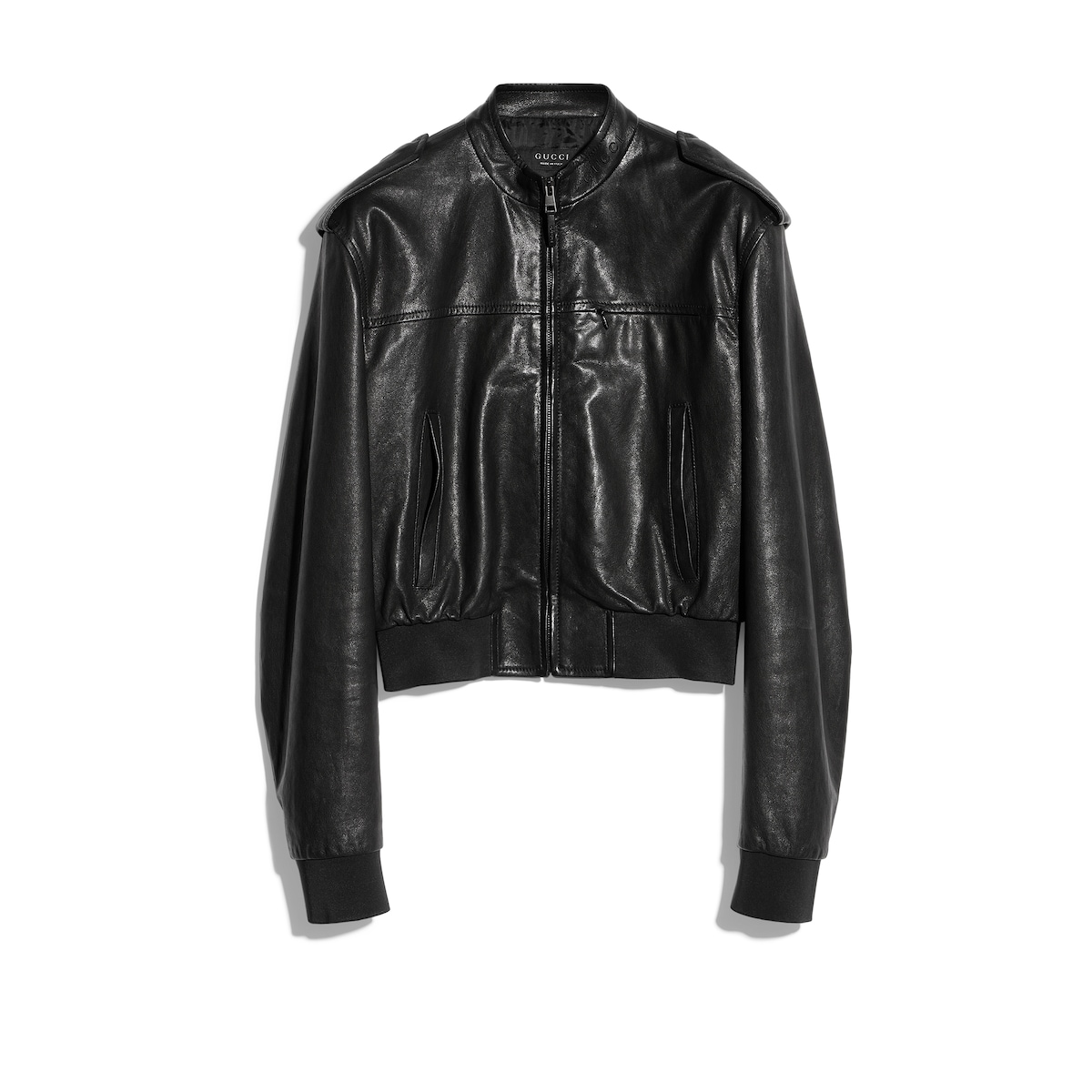 Grainy Soft Nappa Leather Bomber Jacket Grainy Soft Nappa Leather Bomber Jacket
