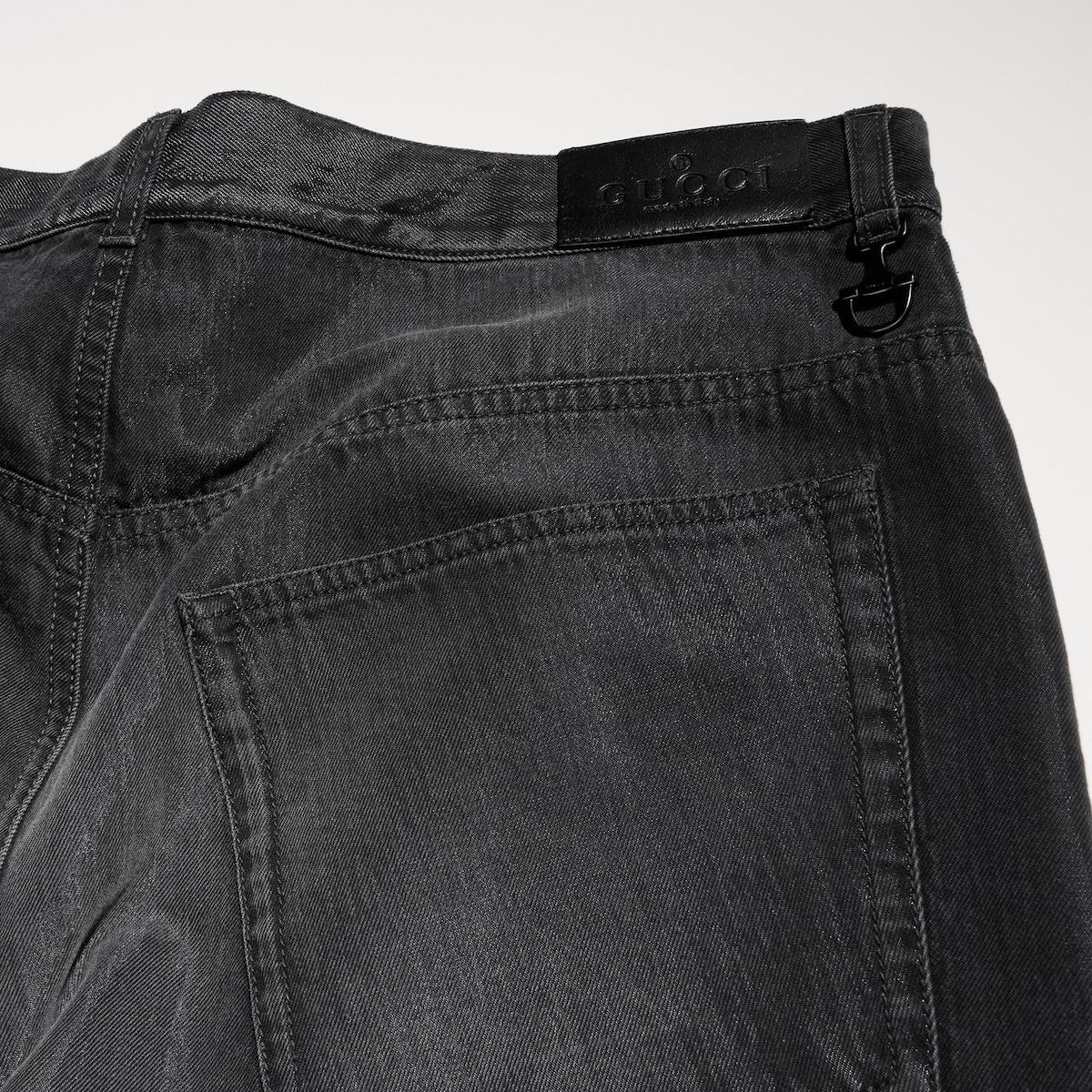 Gucci Washed Cotton Nylon Denim Pants | Thumbnail 3 Gucci Washed Cotton Nylon Denim Pants | Thumbnail 3