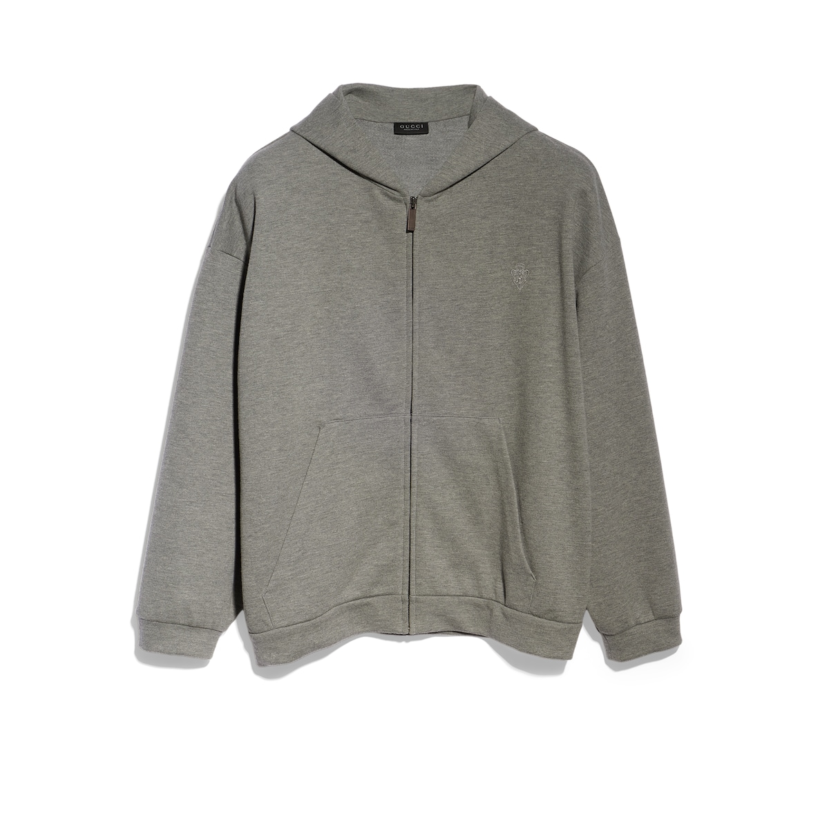 Cotton Cashmere Jersey Zip Jacket