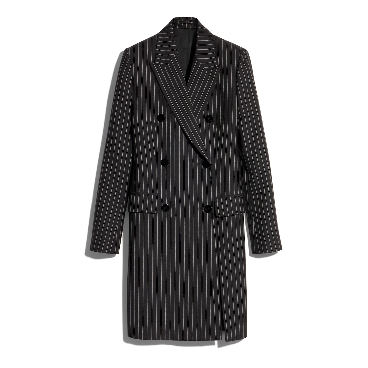 Gucci Pinstripe Wool Silk Coat