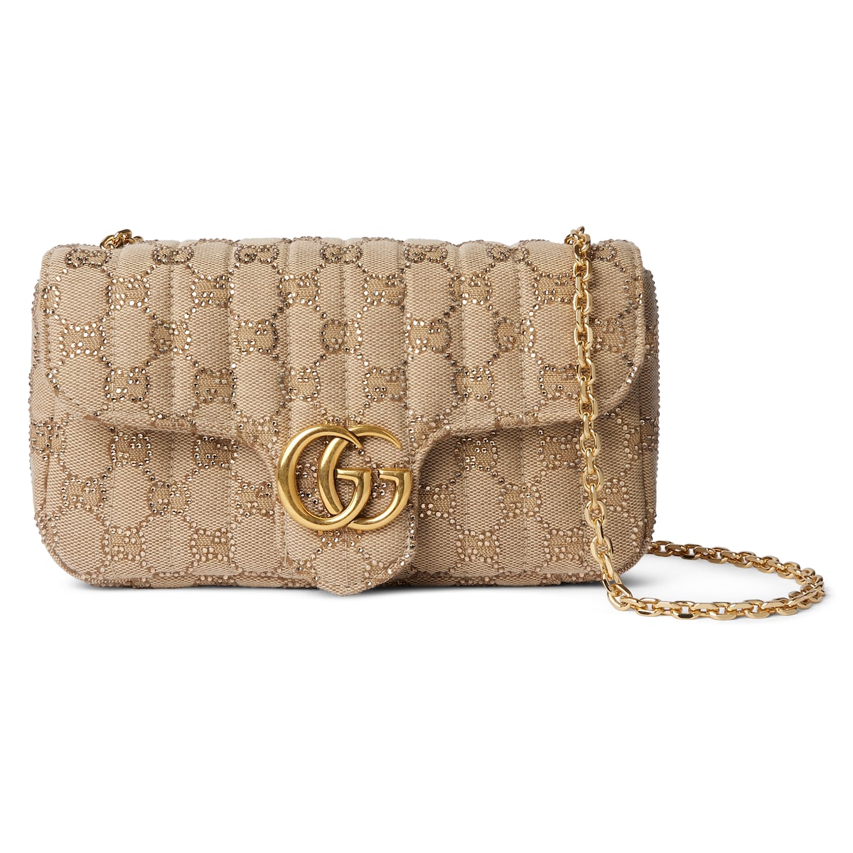 Gucci Jetset GG Marmont Crystal Small Shoulder Bag