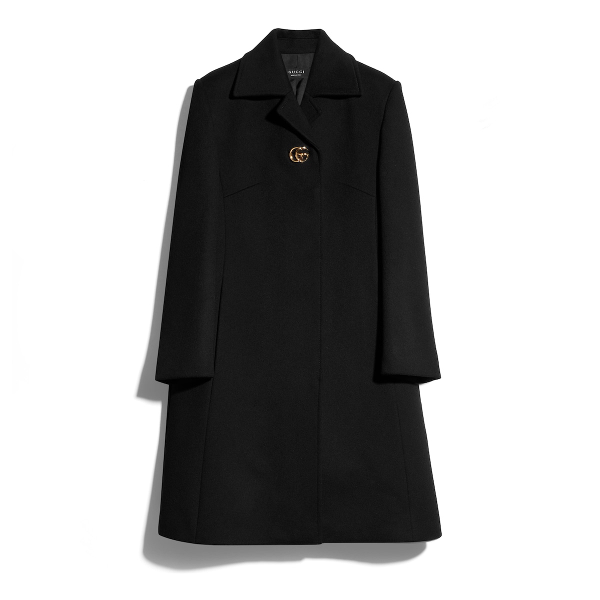 Gucci Wool Coat With Double G Button