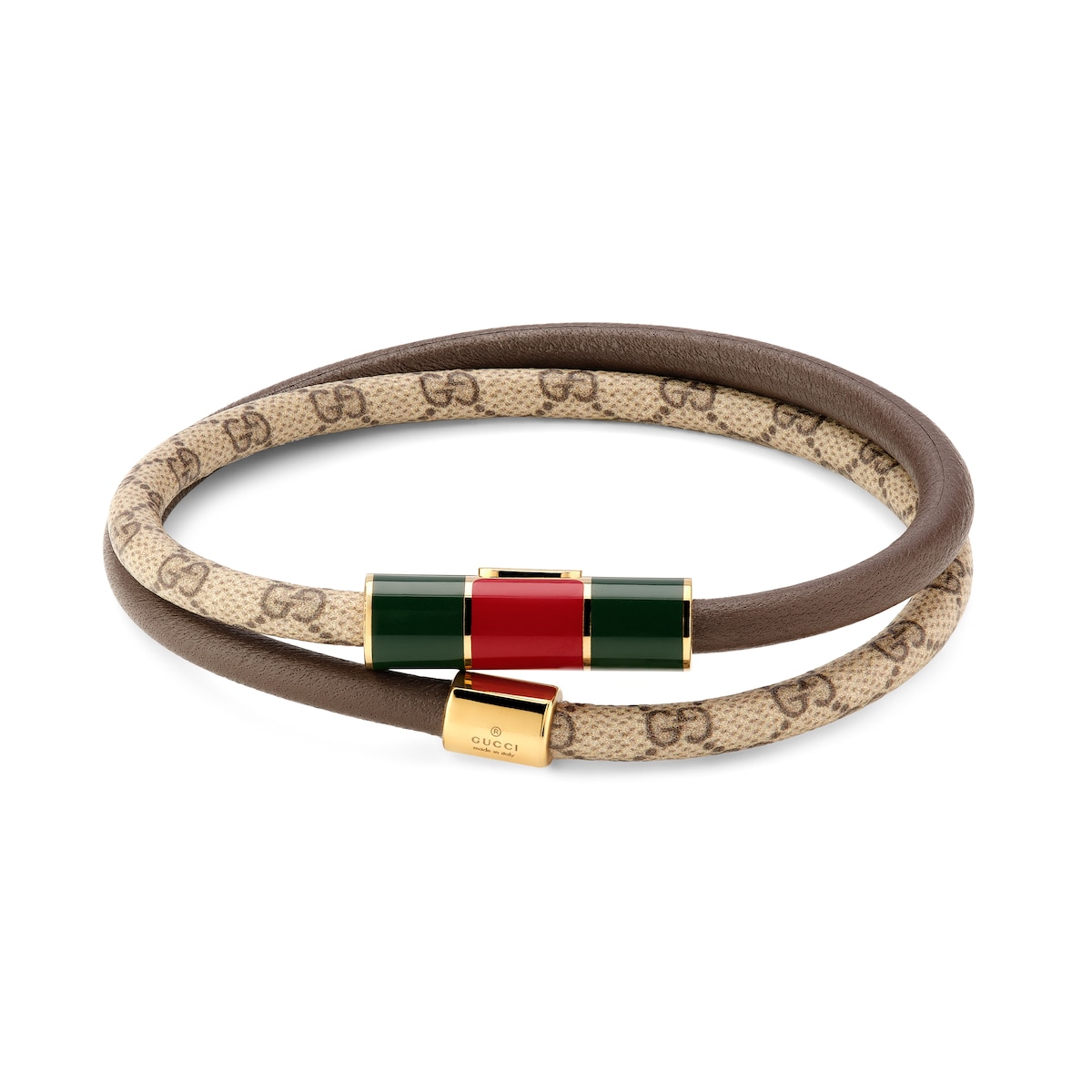 Gucci Wrap Bracelet With Enamel Web Tag