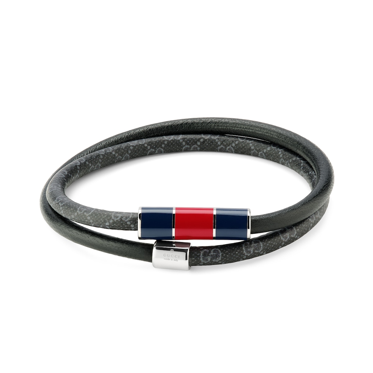 Gucci Wrap Bracelet With Enamel Web Tag