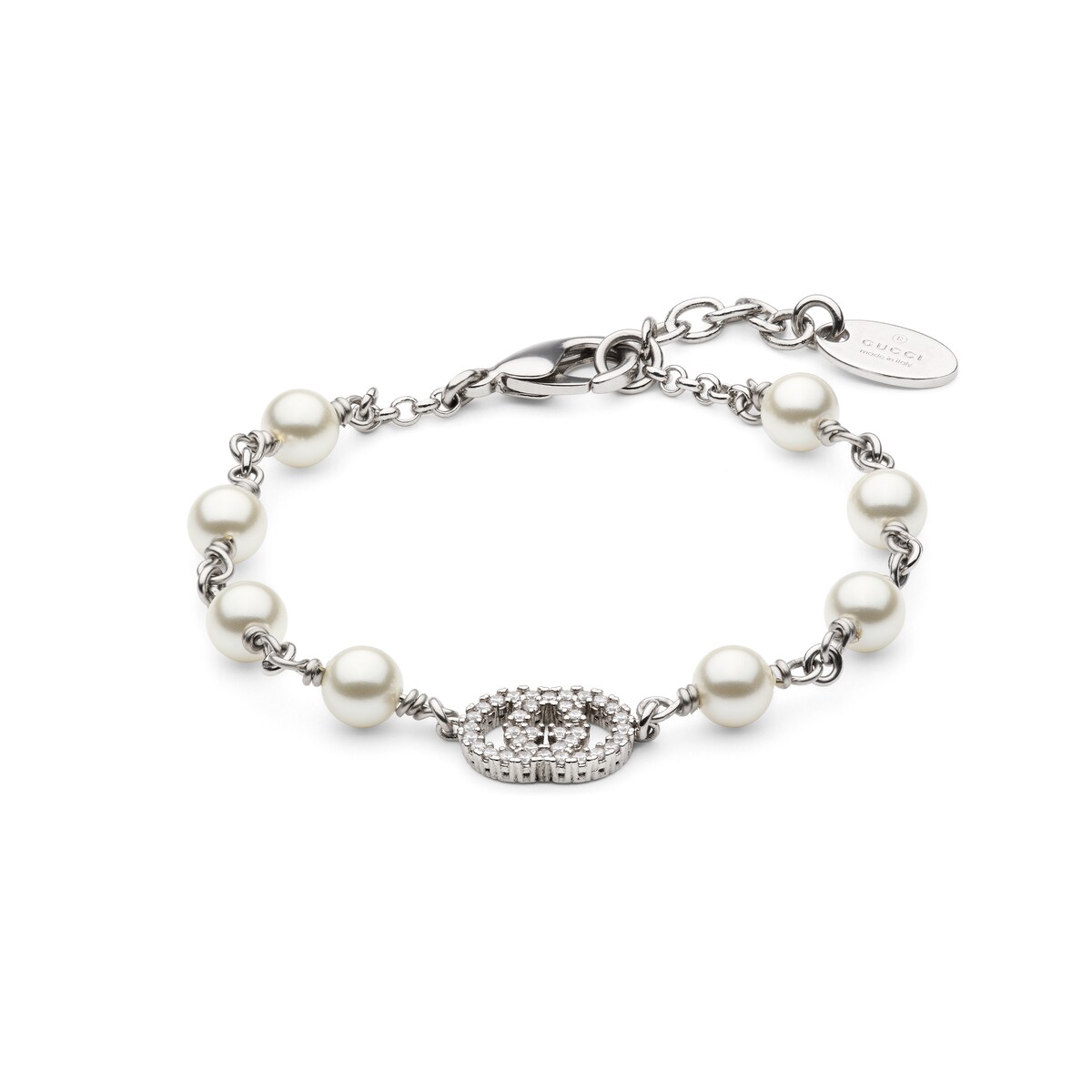 Pearl And Crystal Charm Bracelet Pearl And Crystal Charm Bracelet