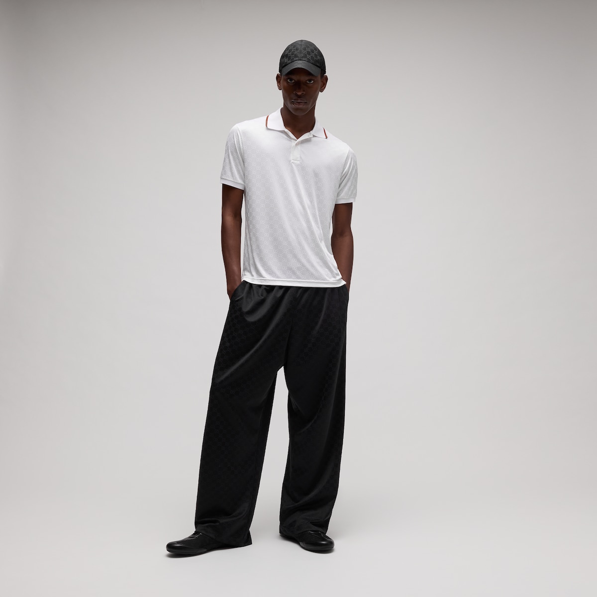 Gucci GG Stretch Nylon Jacquard Polo Shirt | Thumbnail 2 Gucci GG Stretch Nylon Jacquard Polo Shirt | Thumbnail 2