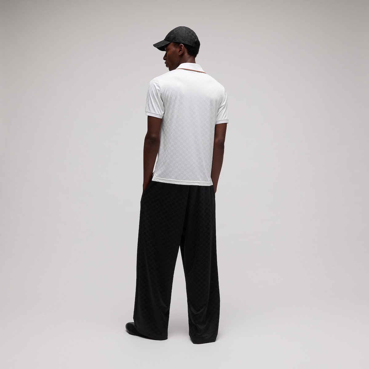 Gucci GG Stretch Nylon Jacquard Polo Shirt | Thumbnail 3 Gucci GG Stretch Nylon Jacquard Polo Shirt | Thumbnail 3
