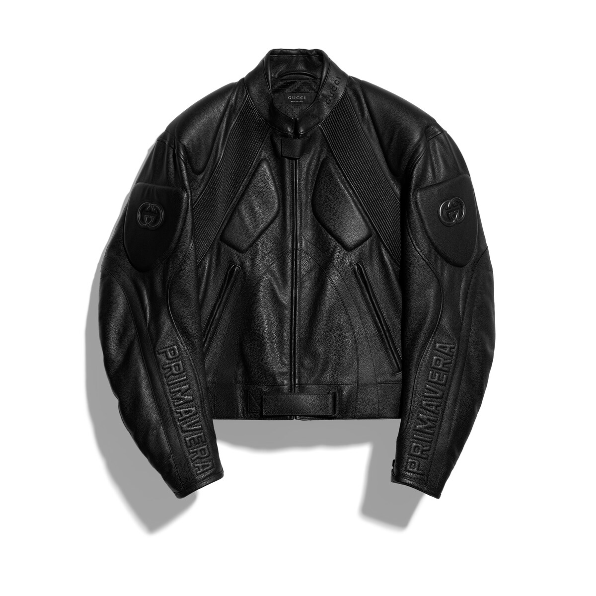 Gucci Soft Grainy Bull Leather Biker Jacket