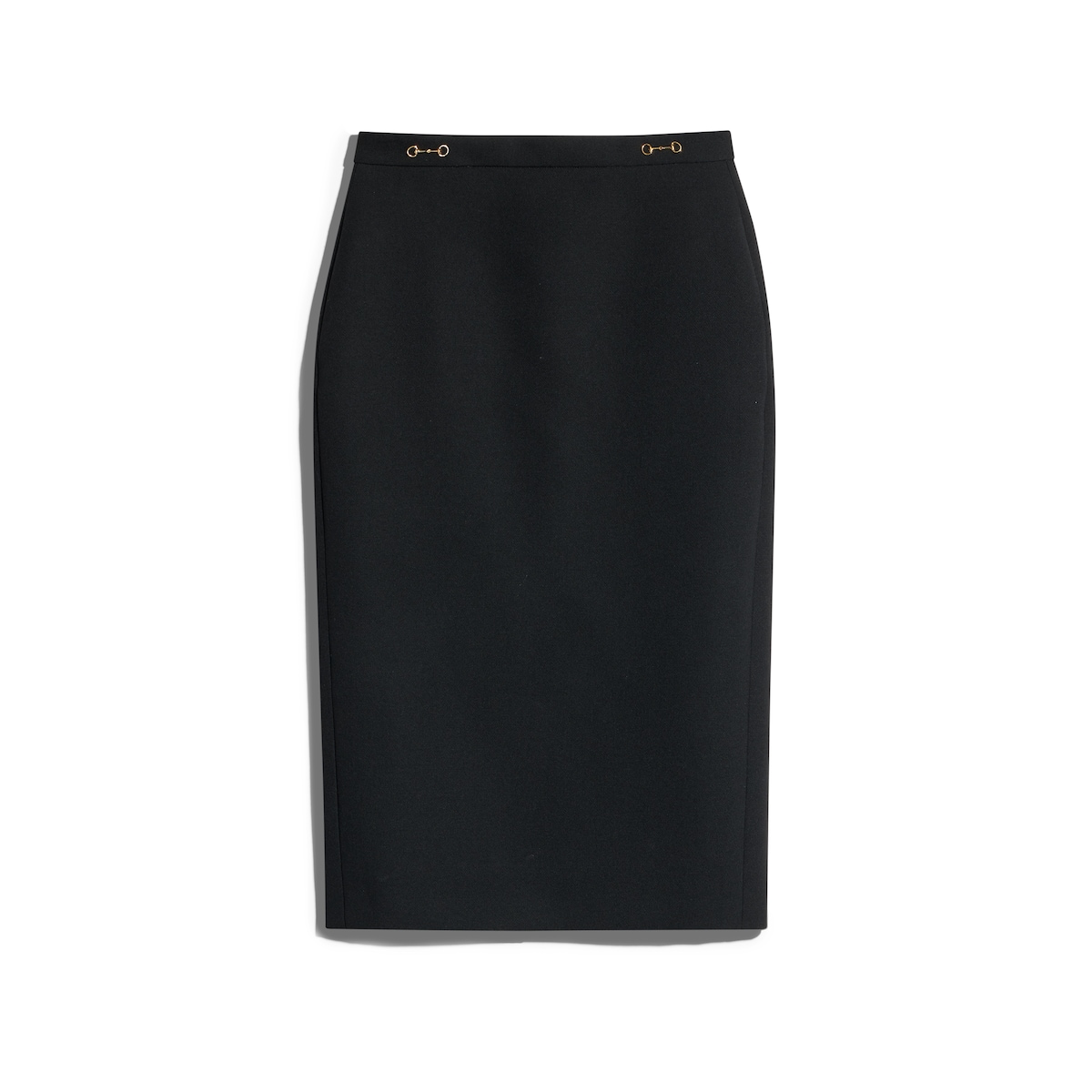 Wool Crêpe Skirt With Horsebit Wool Crêpe Skirt With Horsebit