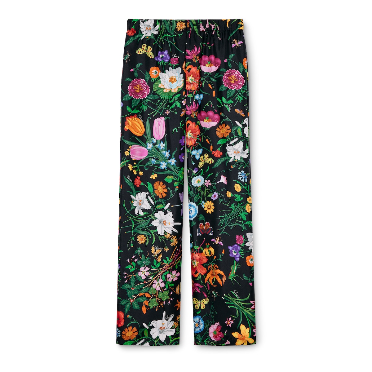 Gucci Printed Silk Twill Pants