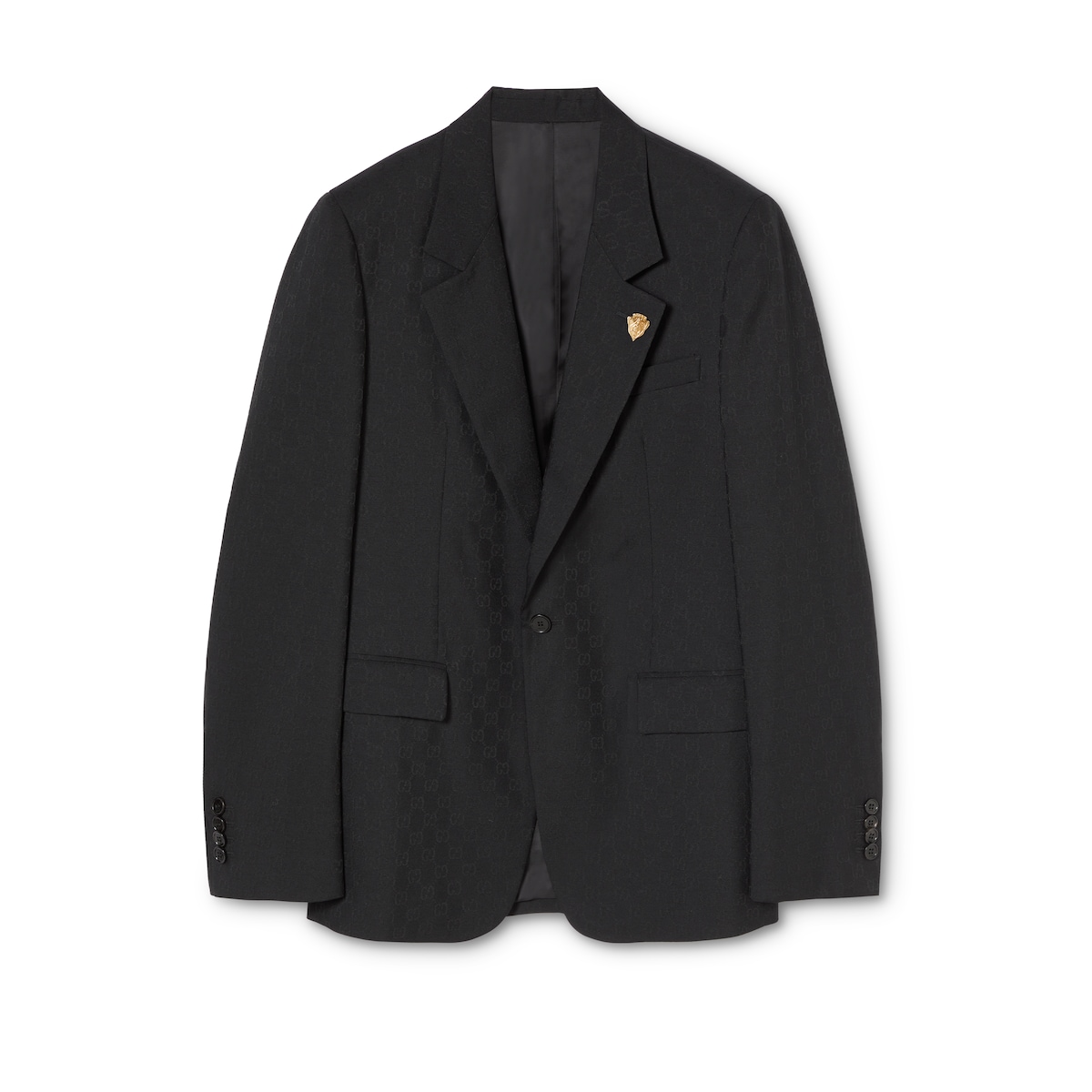 Gucci Single-breasted GG Wool Jacket