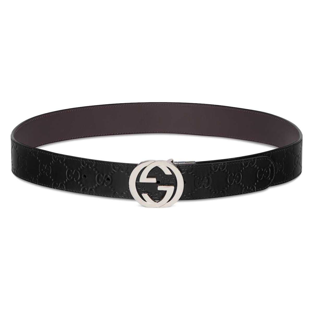 Reversible Belt With Interlocking G Buckle Reversible Belt With Interlocking G Buckle
