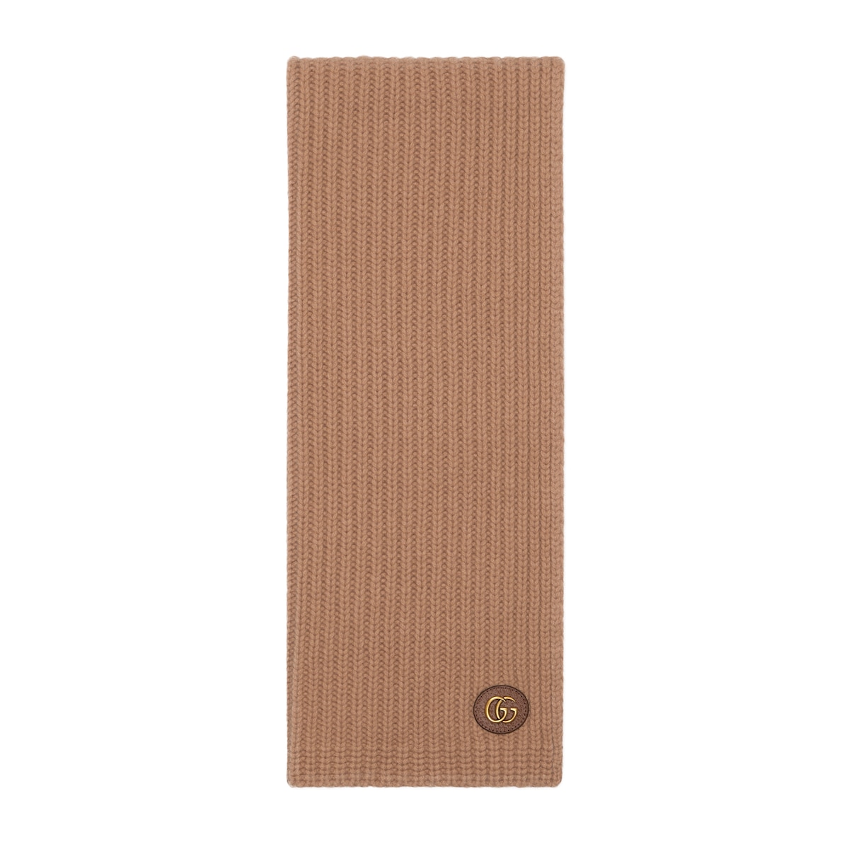 Wool Cashmere Scarf With Double G Wool Cashmere Scarf With Double G