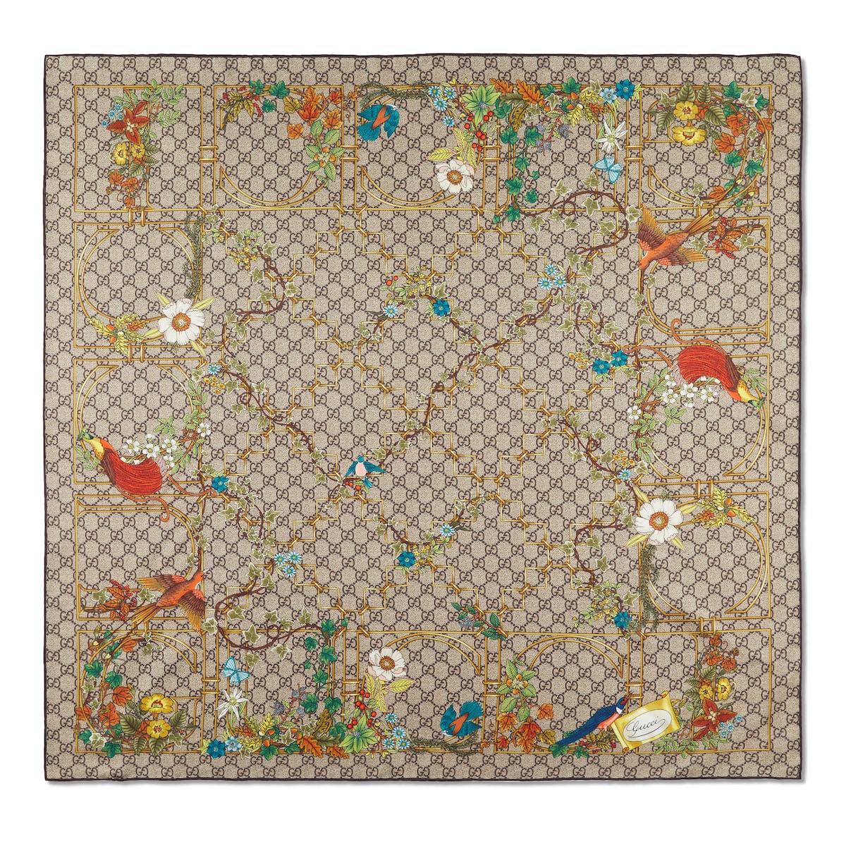 Printed Silk Twill Carré