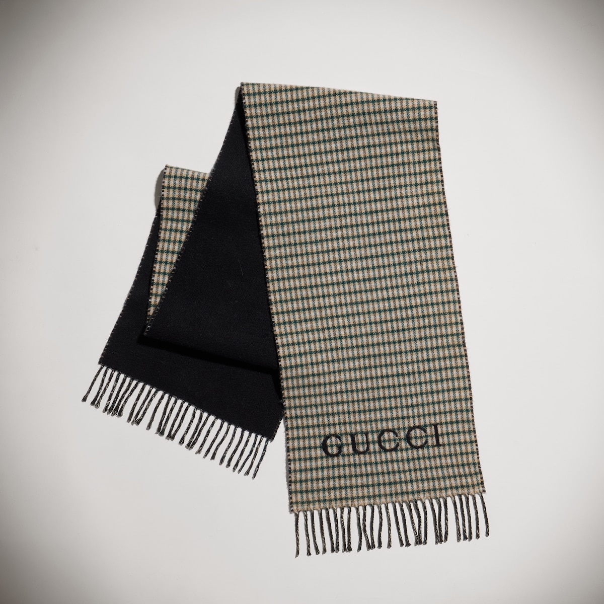 Gucci Tartan Cashmere Wool Scarf | Thumbnail 2 Gucci Tartan Cashmere Wool Scarf | Thumbnail 2