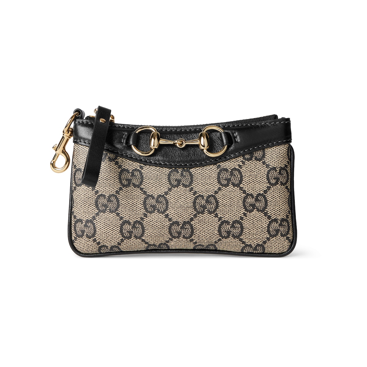 Zip Card Case With Horsebit And Strap