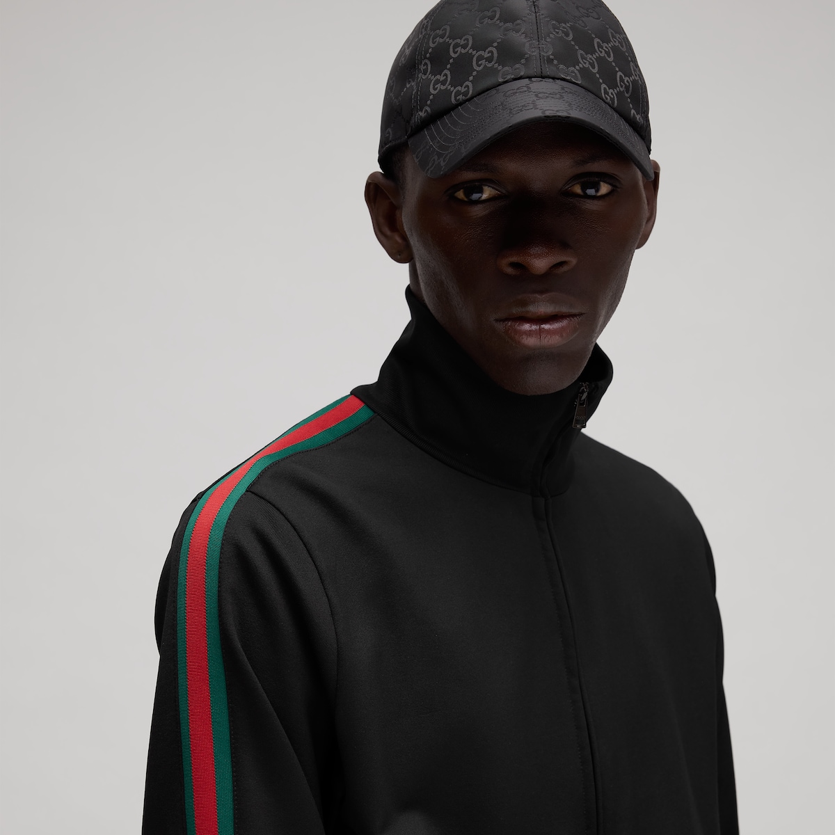 Gucci Shiny Technical Jersey Zip Jacket | Thumbnail 3 Gucci Shiny Technical Jersey Zip Jacket | Thumbnail 3